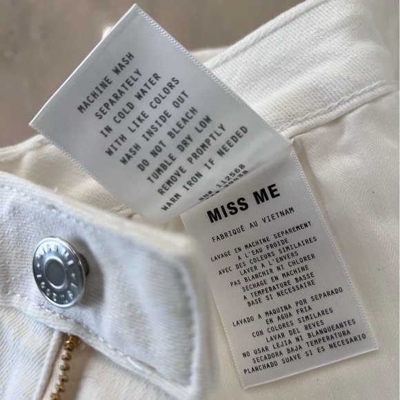 Miss Me White Embroidered Skinny Ankle Jeans. - Picture 10 of 16